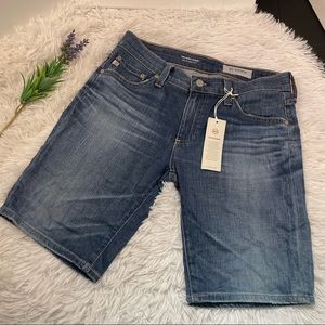 AG-ED Denim Bermuda Shorts - Relaxed Skinny Short - Size 27 - New